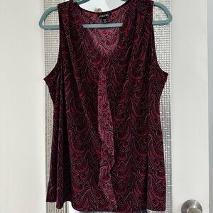 Women's Paisley Sleeveless Top 1X